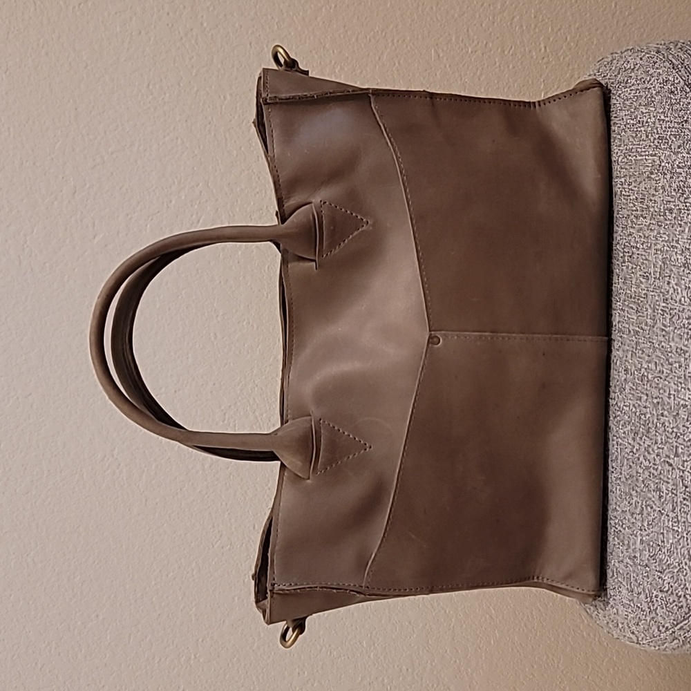 Raven + Lily Karem Convertible Leather Handbag, Gray - Picture 2 of 6